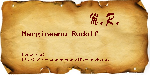 Margineanu Rudolf névjegykártya
